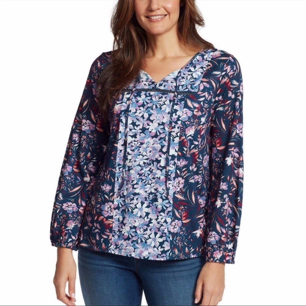 WOMEN'S VINTAGE AMERICA PEASANT TOP, Size S
